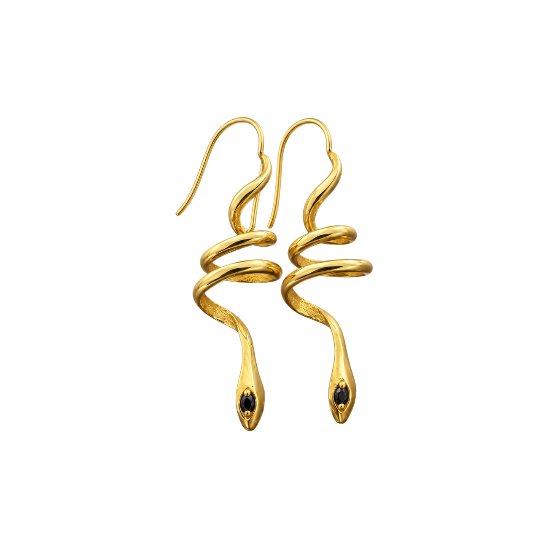 Coiled Snake Earrings