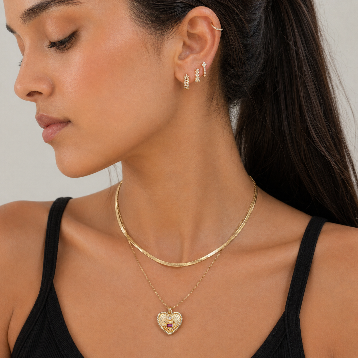 Liv Herringbone Necklace - Thin