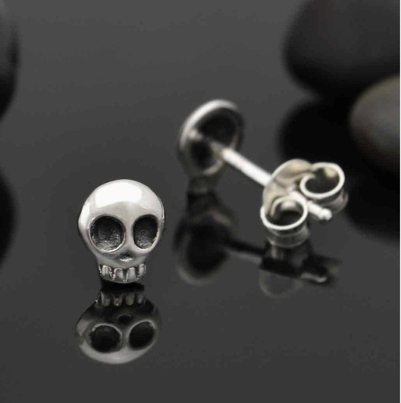 Tiny Skull Studs
