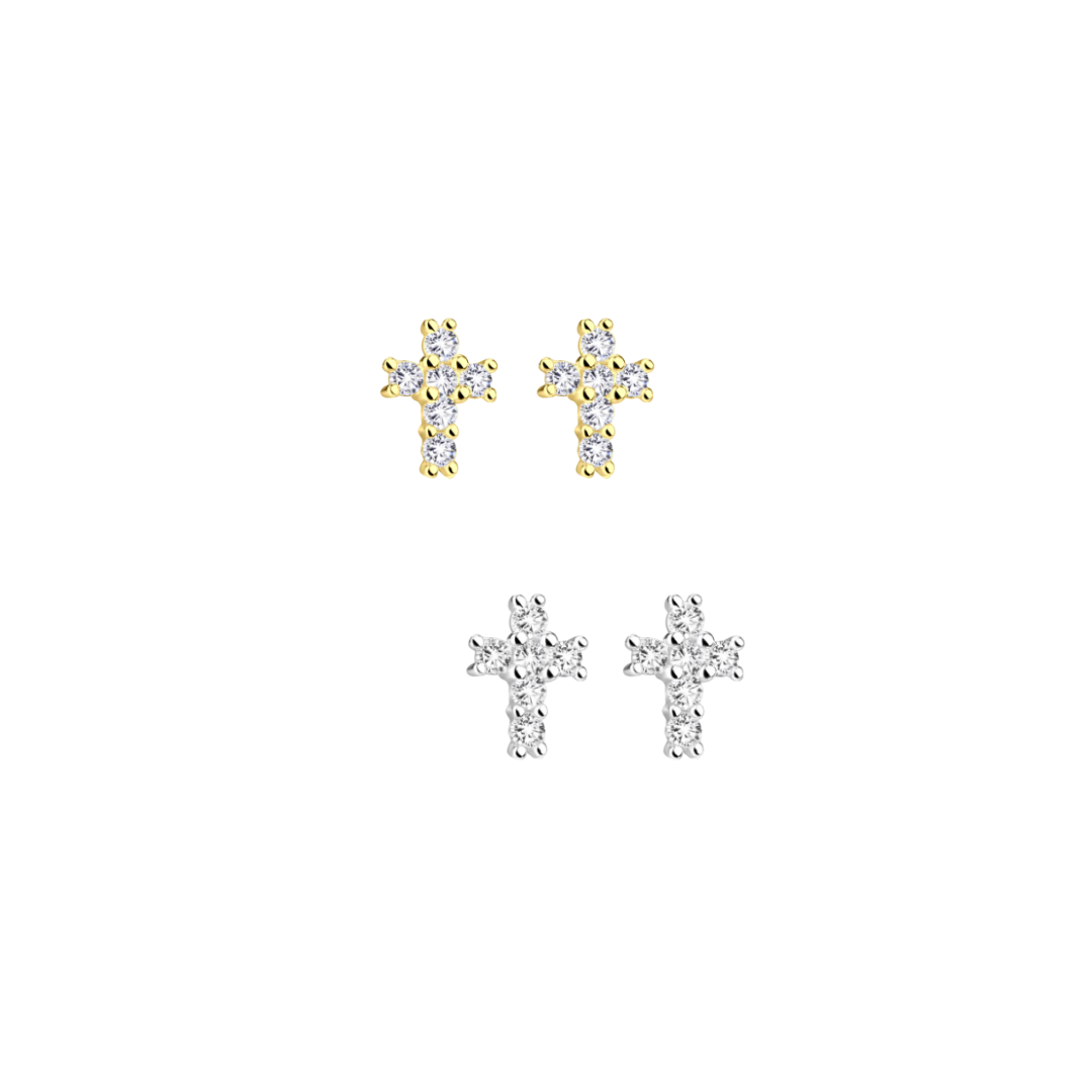 Teeny Cross Studs