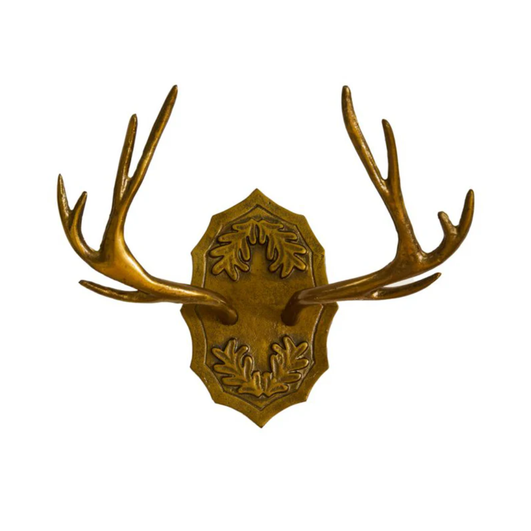 Gilded Antler Wall Mount