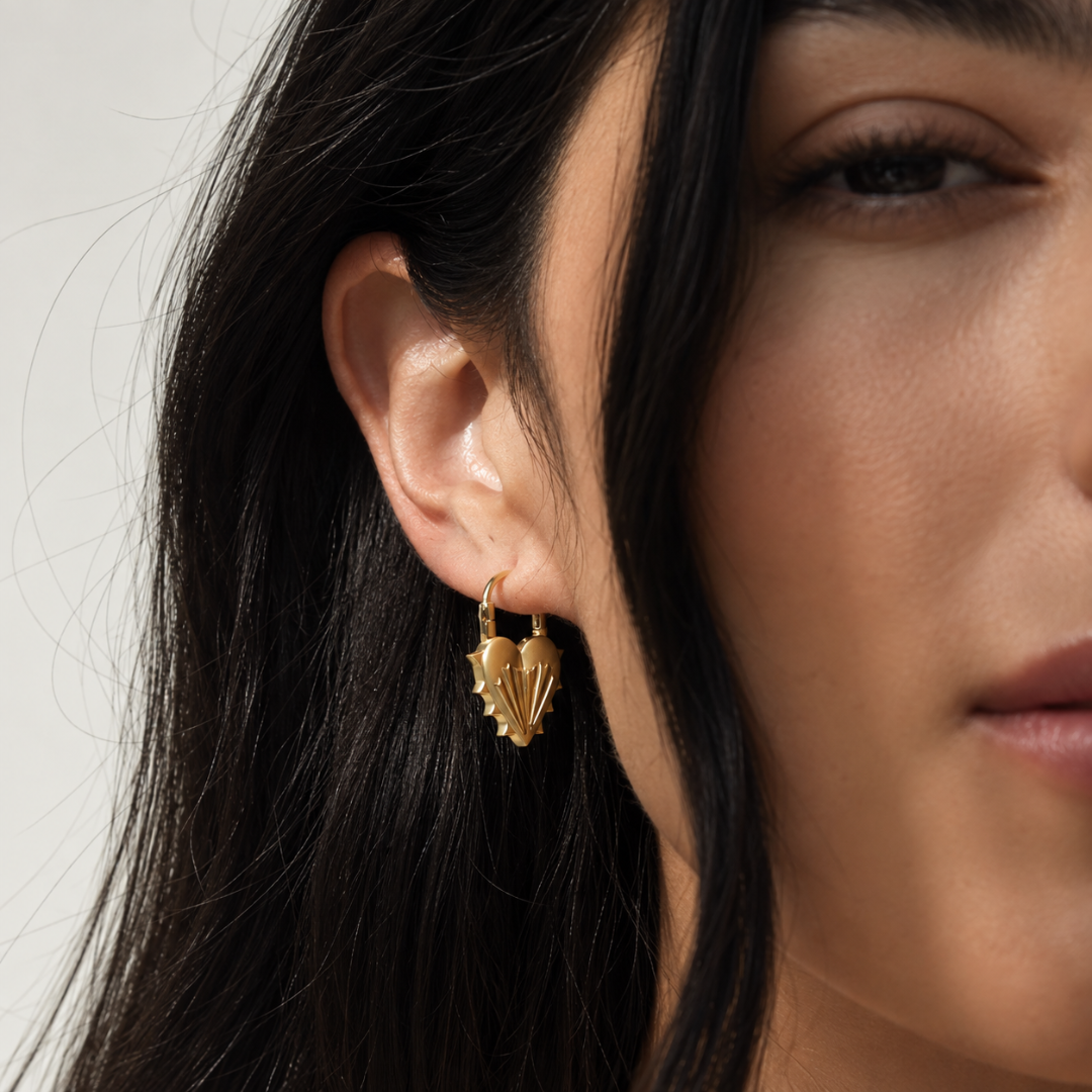 Spiked Heart Earrings