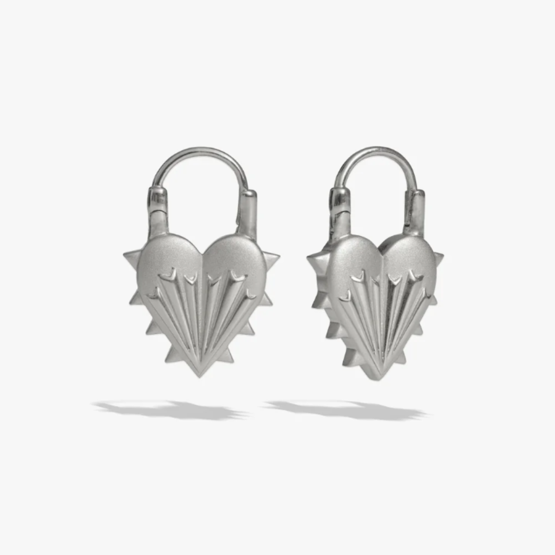 Spiked Heart Earrings