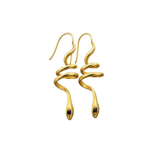 Coiled Snake Earrings