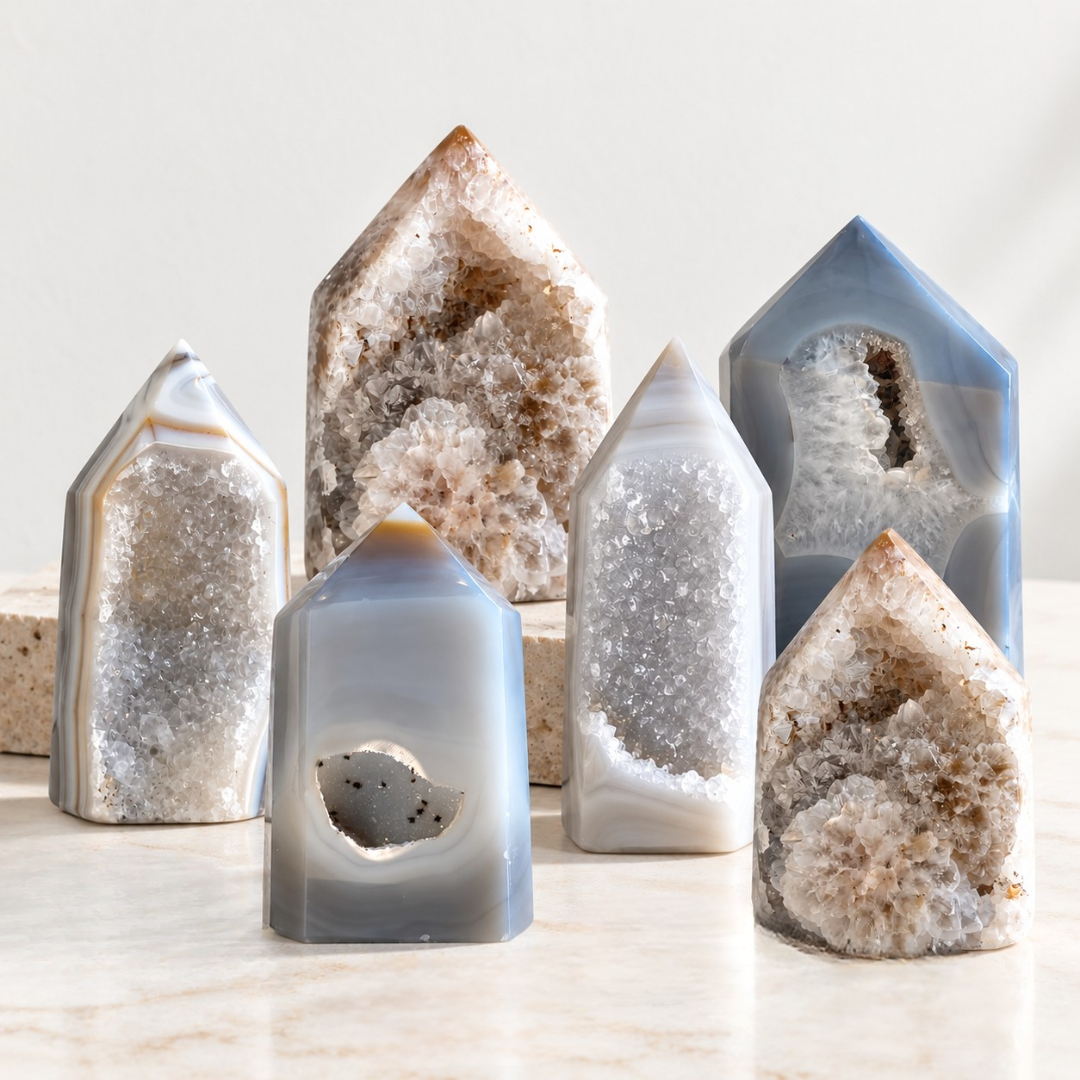 Druzy Agate Points