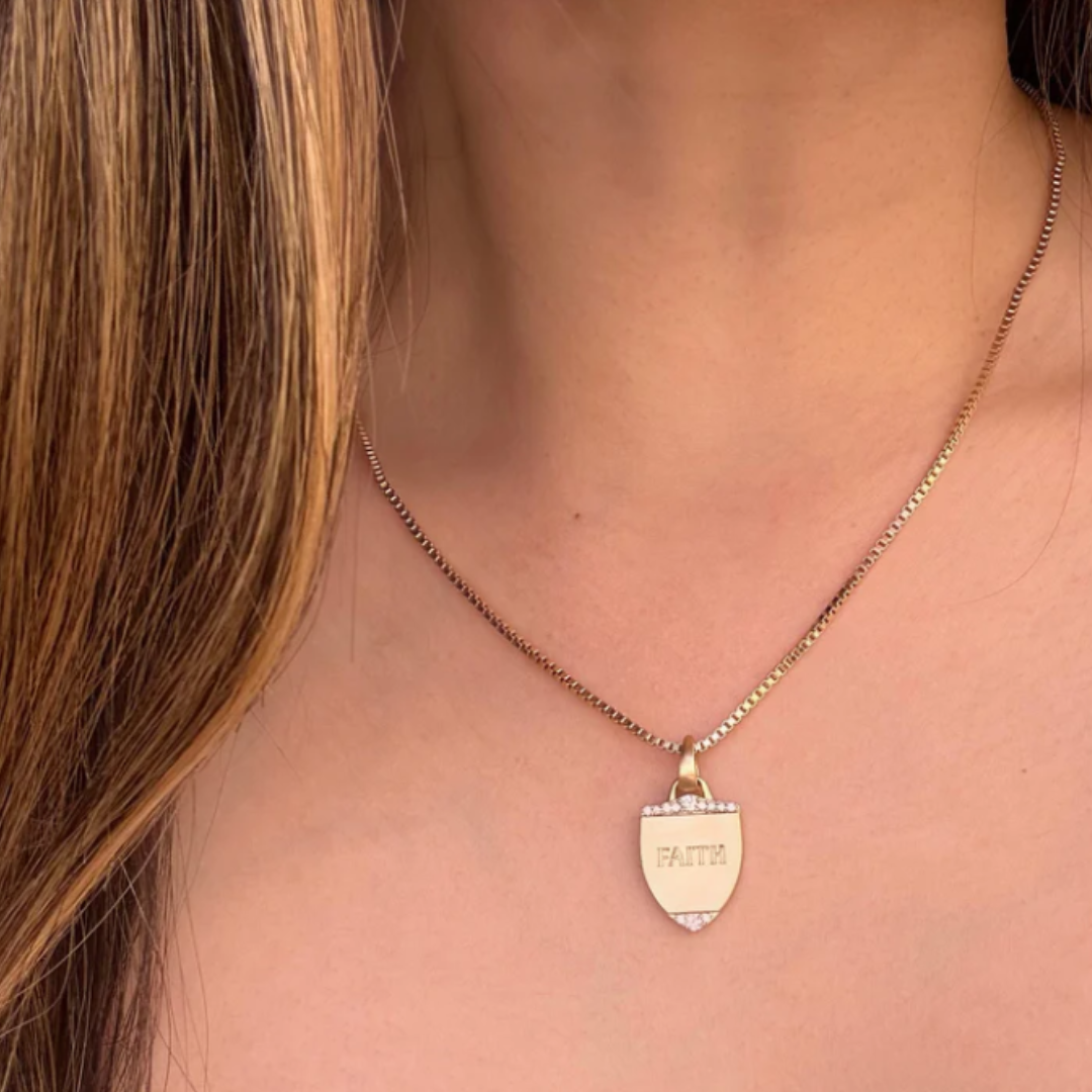 Joy Dravecky - Faith Shield Necklace