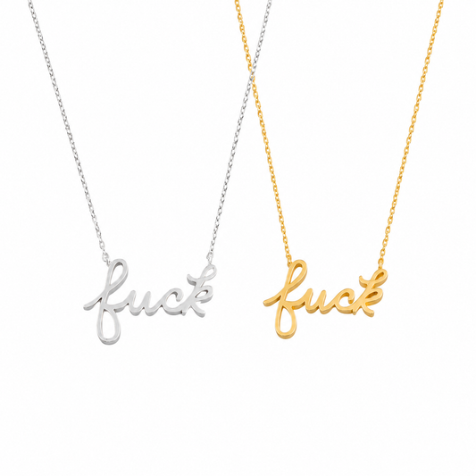 F*ck Script Necklace