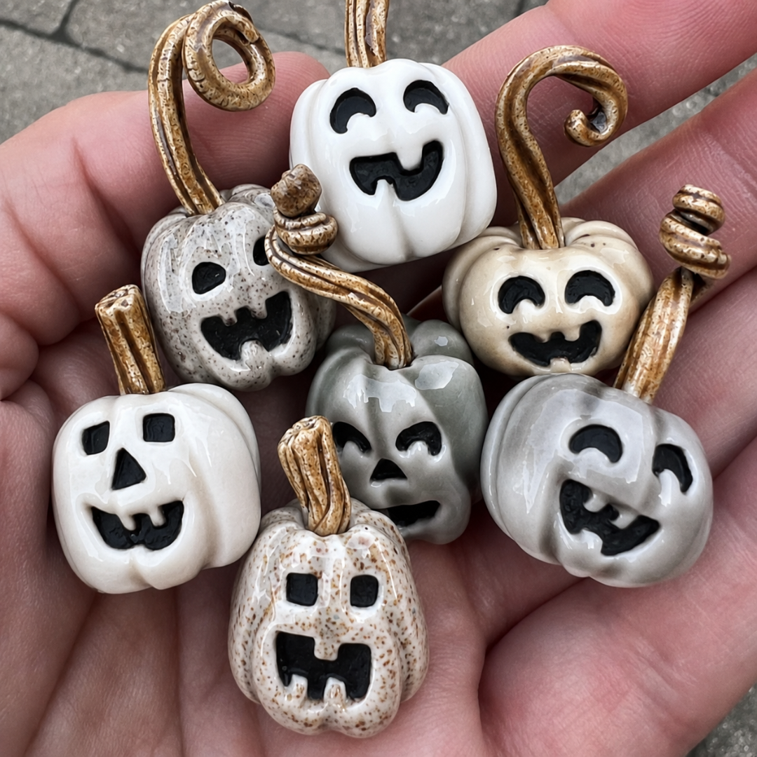 Mini Ceramic Jack-O-Lanterns