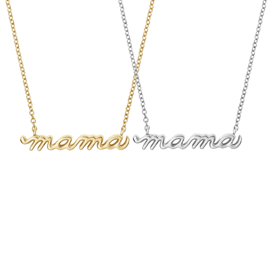 Mama Script Necklace
