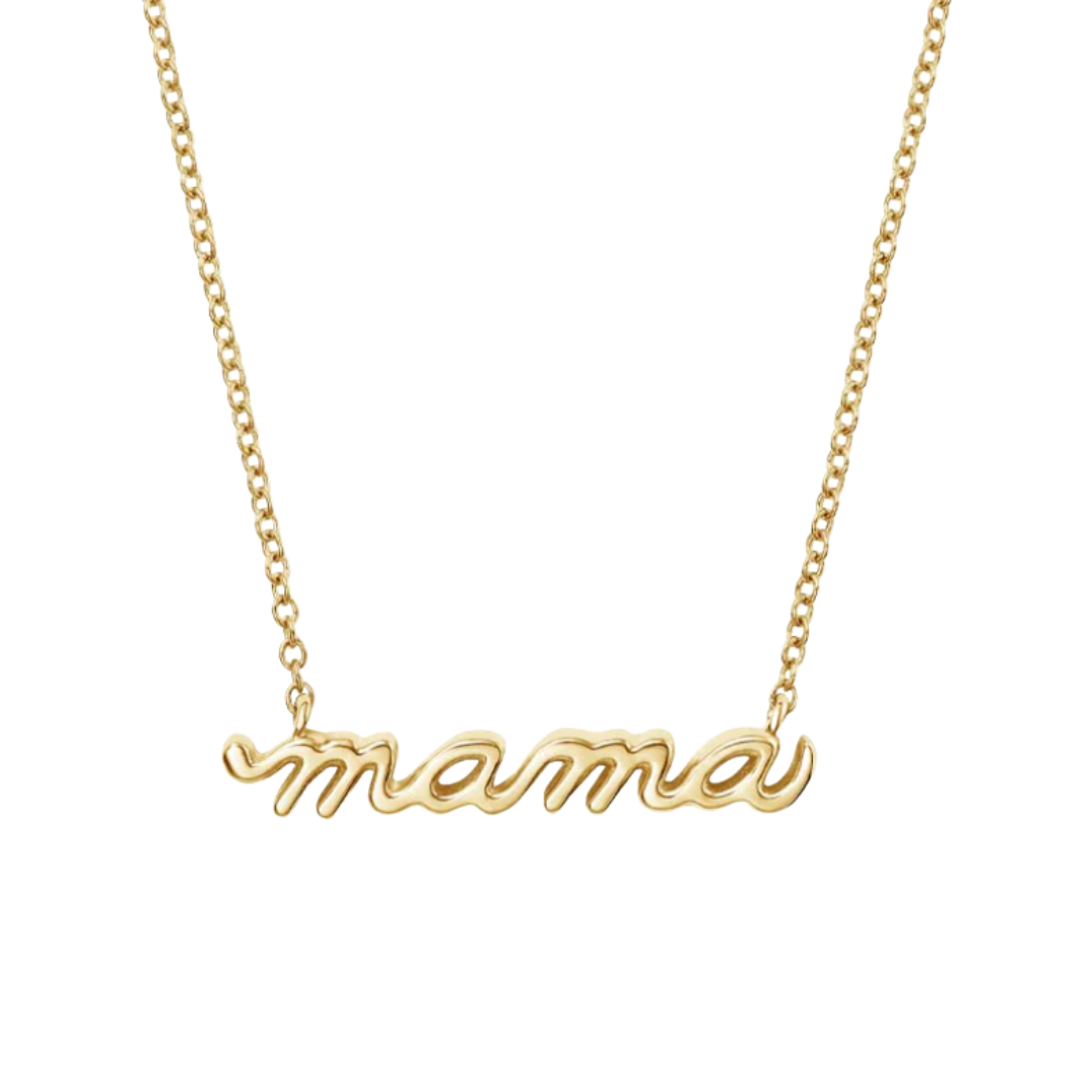 Mama Script Necklace