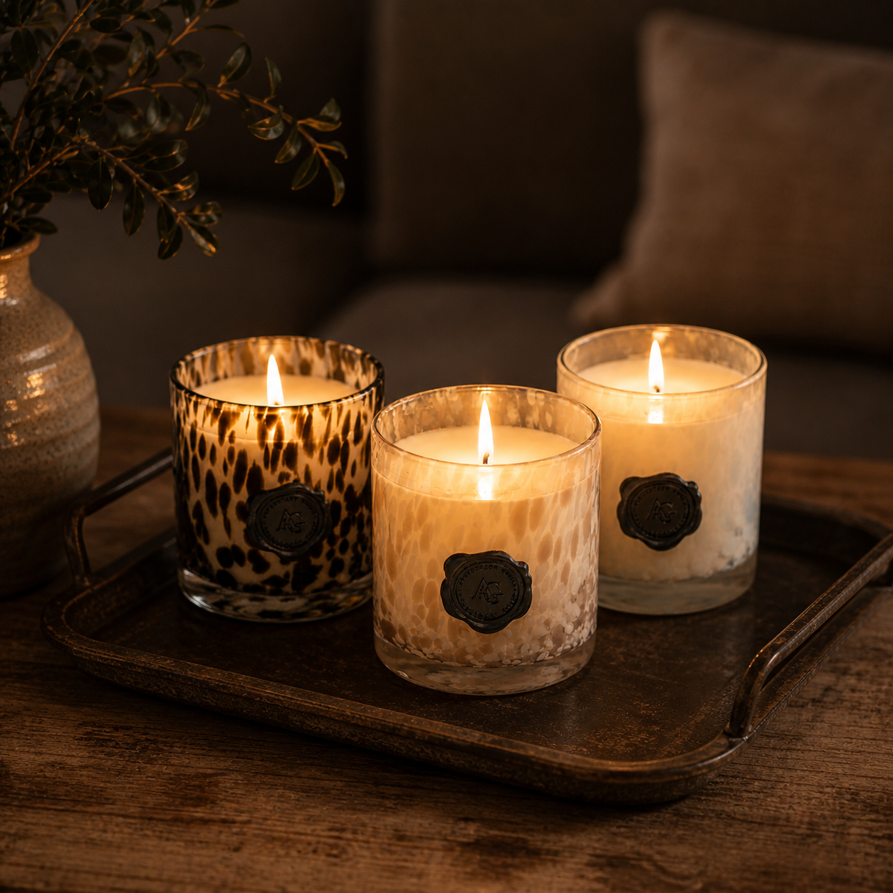 Opal Glass Candle