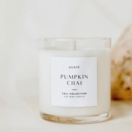 Agapé Single Wick Candles - Pumpkin Chai