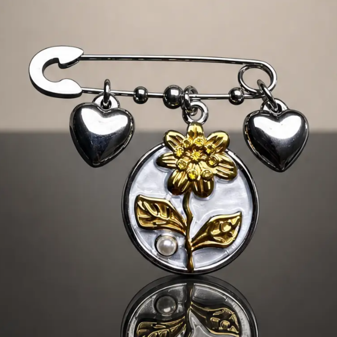 Floral Heart Brooch