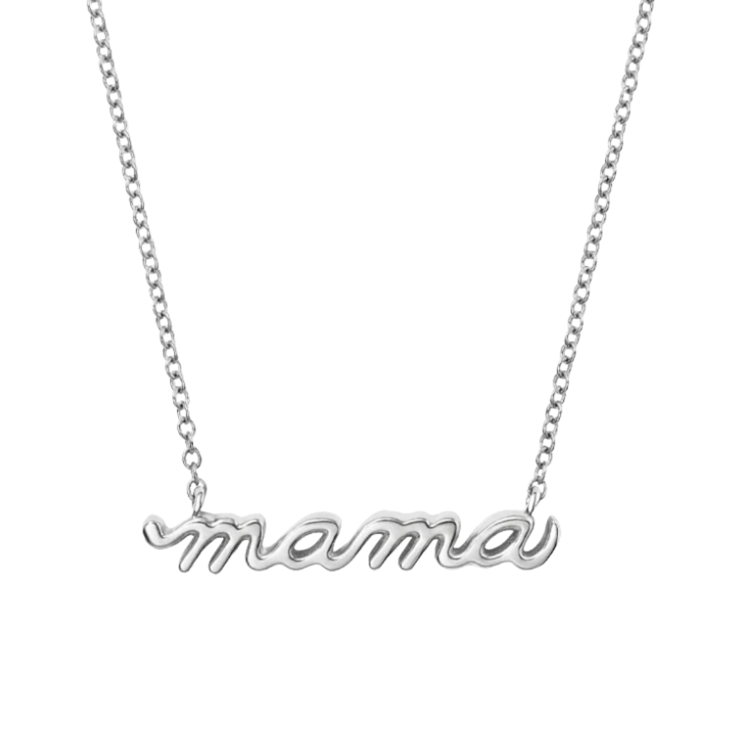 Mama Script Necklace