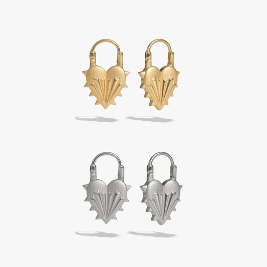 Spiked Heart Earrings by Awe Inspired