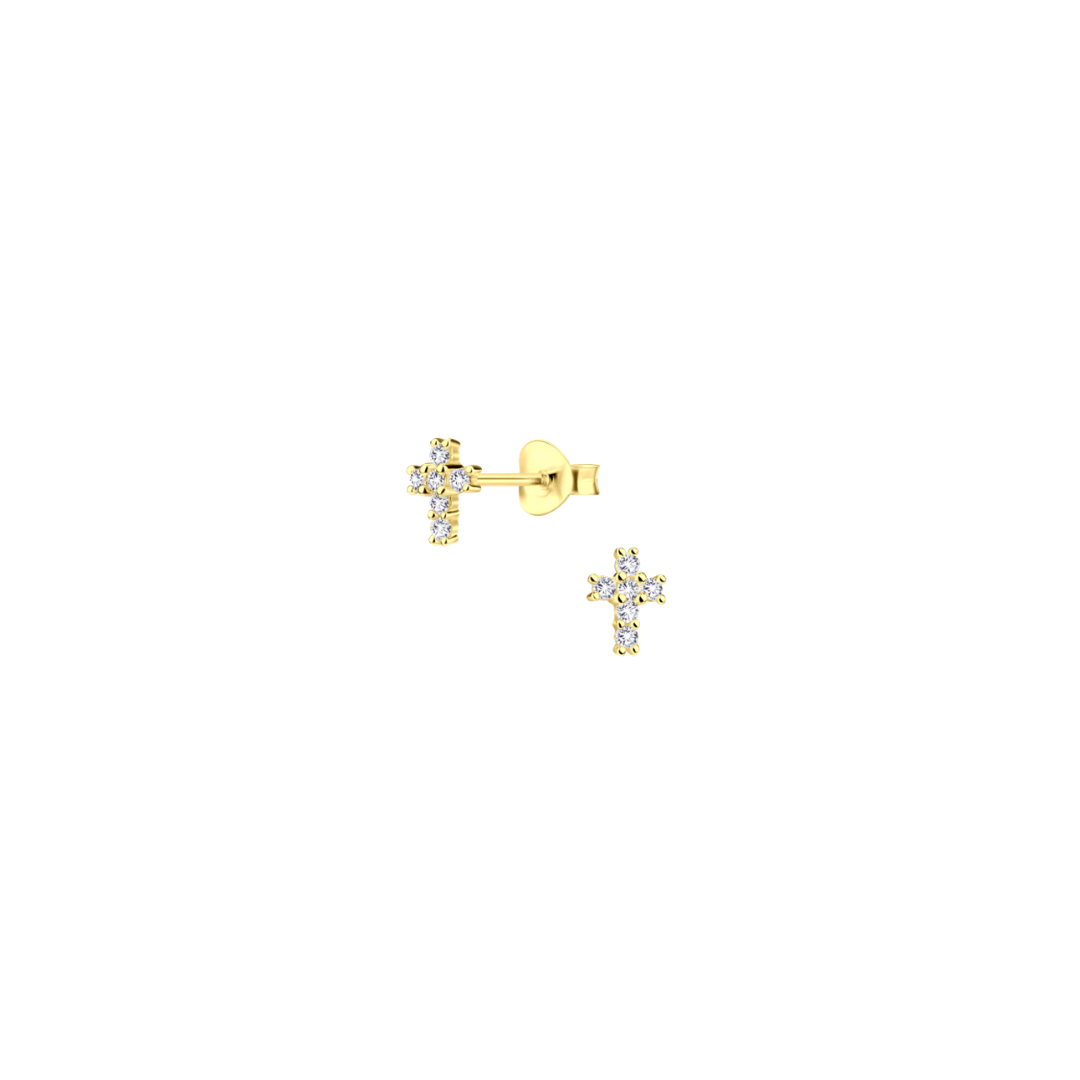 Teeny Cross Studs