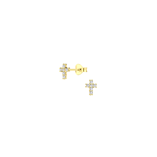 Teeny Cross Studs