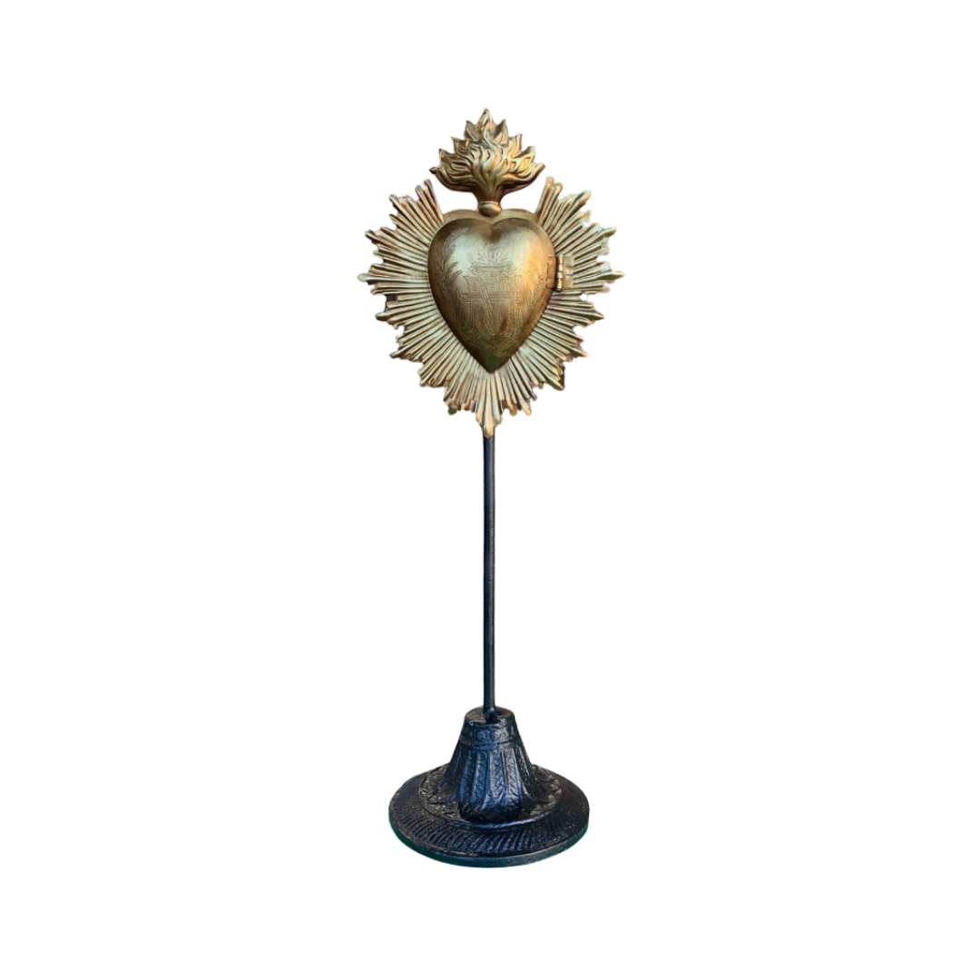 Flaming Heart on Stand