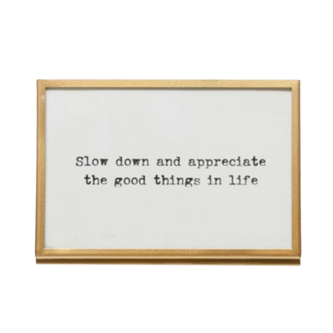 Gold Framed Sentiment