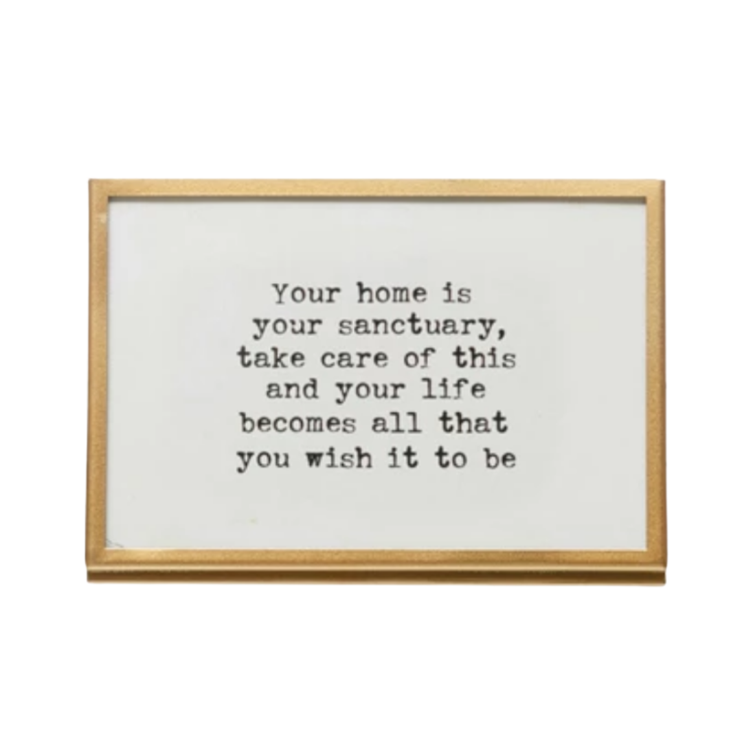 Gold Framed Sentiment