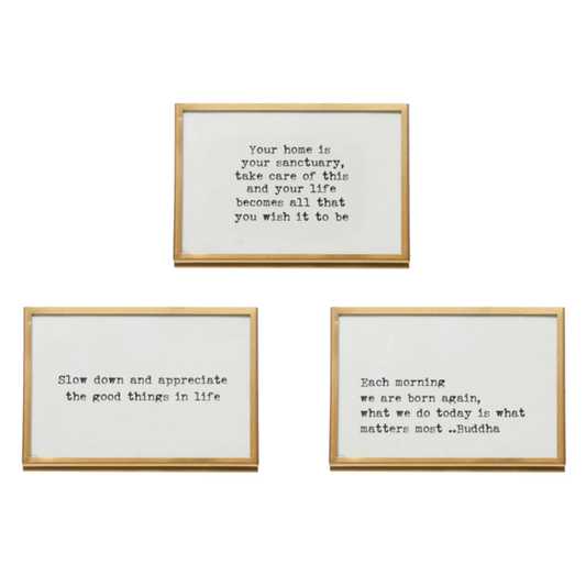 Gold Framed Sentiment