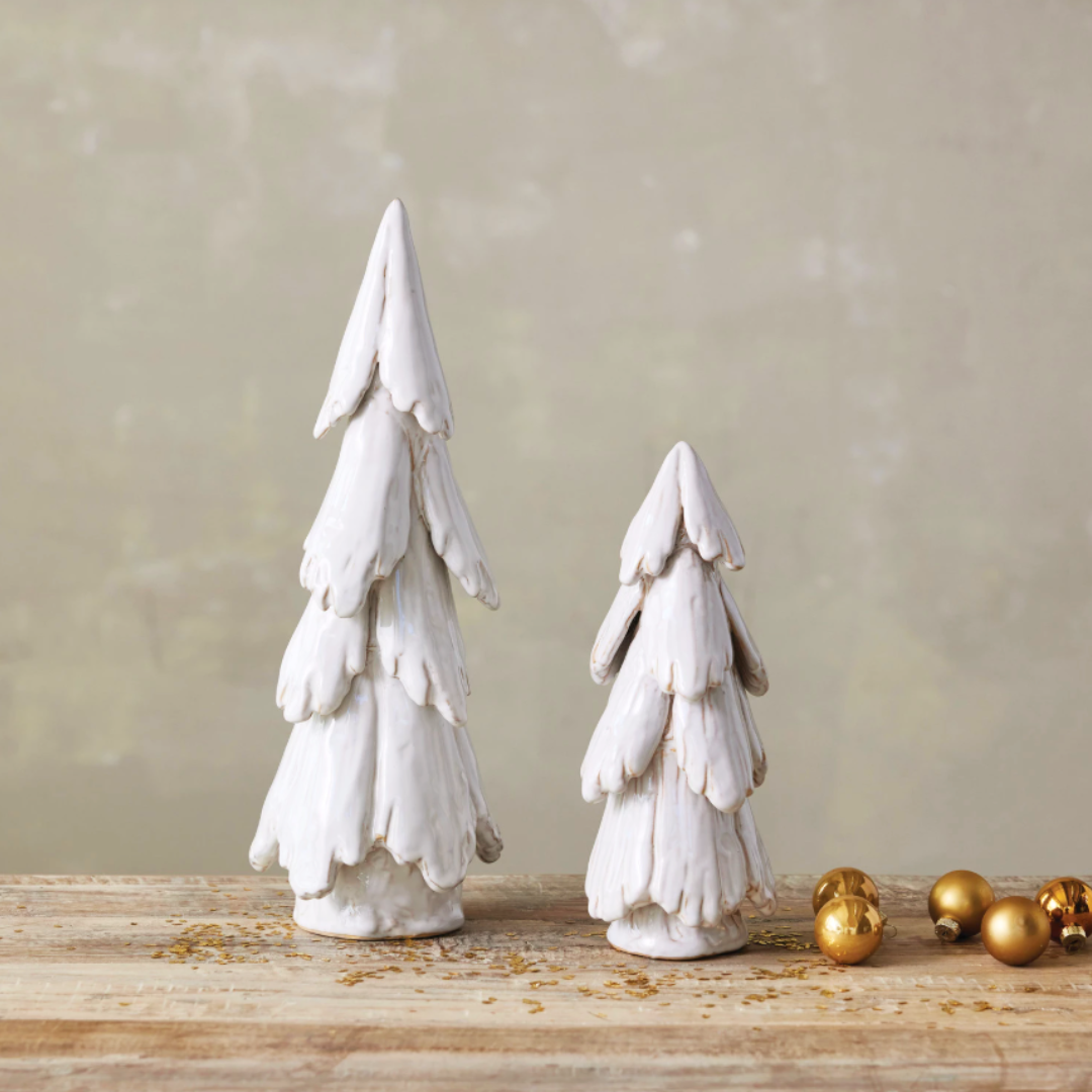 Winter Drift Stoneware Trees