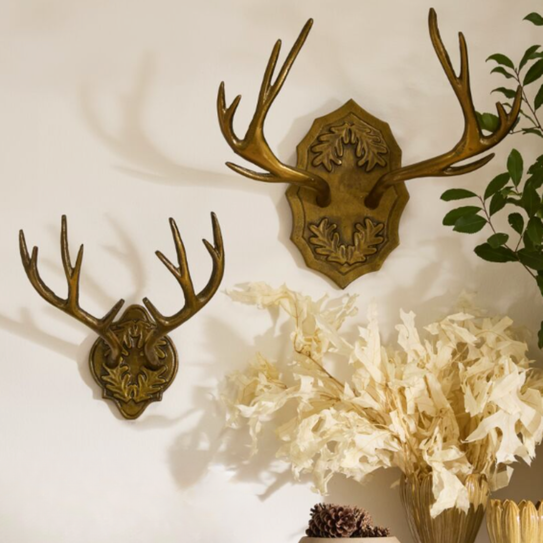 Gilded Antler Wall Mount