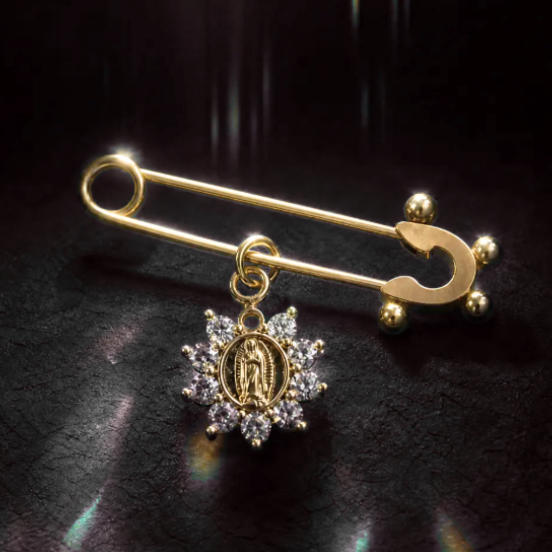 Virgin Mary Starburst Brooch